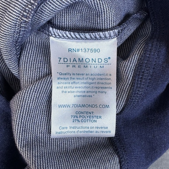 7Diamonds Blue Full Zip Bomber Jacket Men's Large Modern Knit Casual Streetwear - Picture 8 of 15